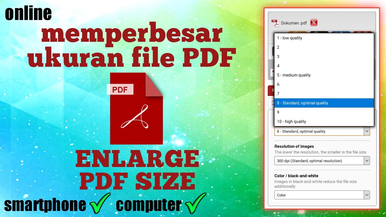Cara memperbesar ukuran file pdf
