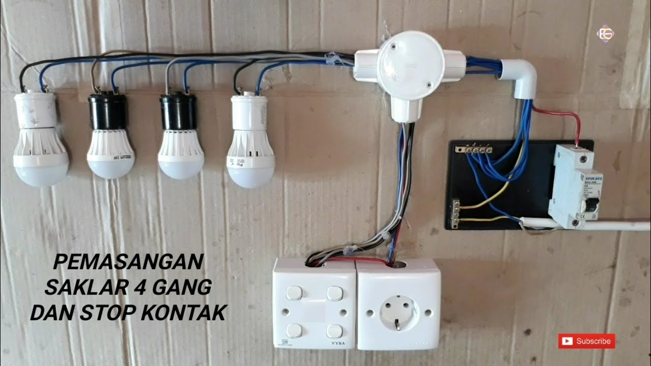 Instalasi kontak saklar pasang gang mcb