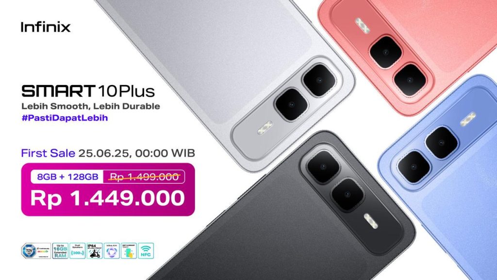 Infinix Smart 10: HP 1 Jutaan Spek Gahar, Tahan Banting & AI Canggih!